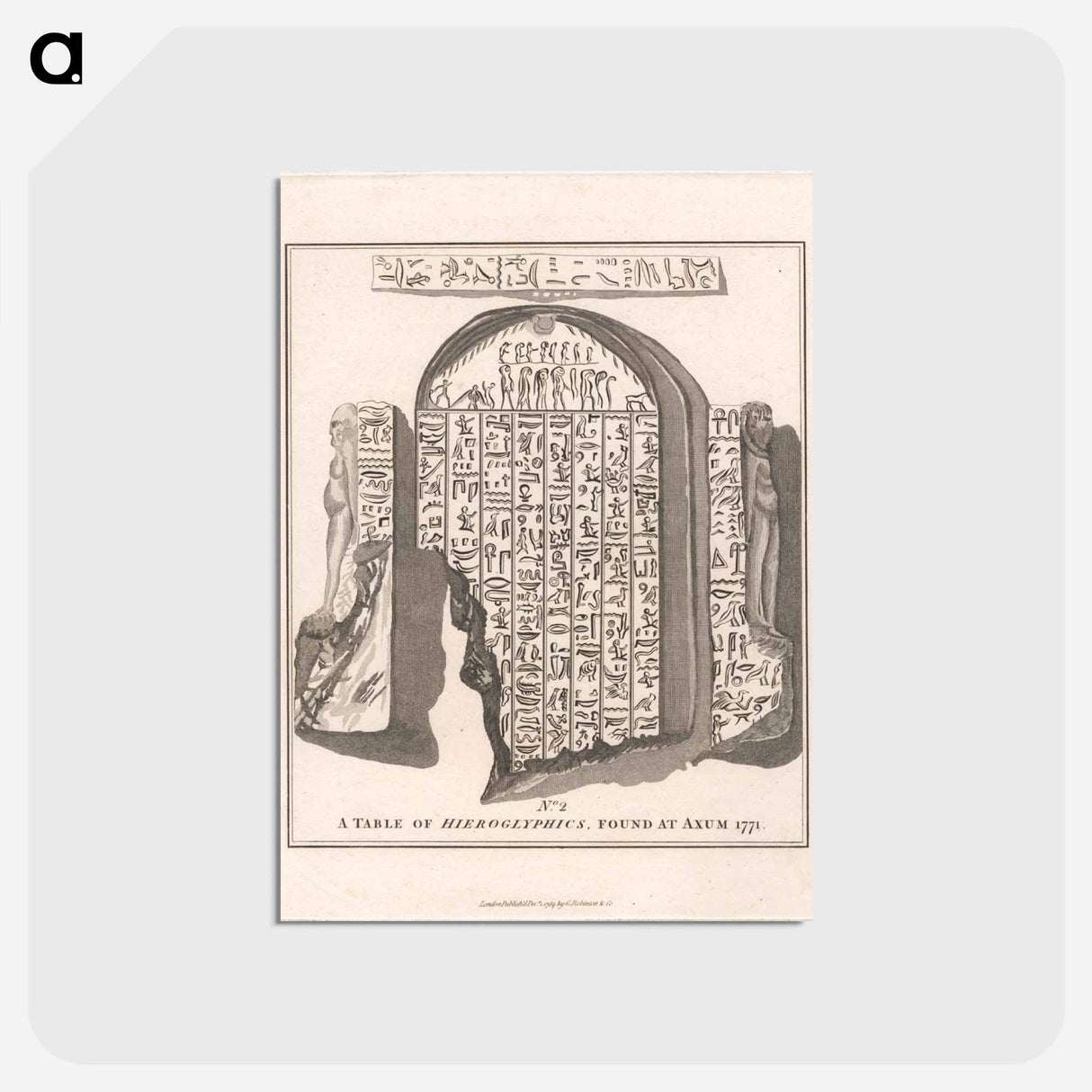 アートポストカード-A Table of Heiroglyphics
 - ジェームス ヒース Postcard.