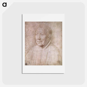 アートポストカード-Portrait of Cardinal Albergati - ヤン ファン エイク Postcard.