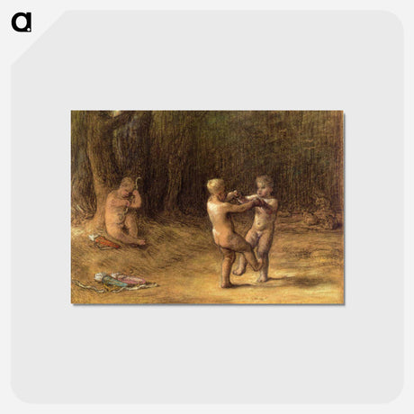 アートポストカード-Amour's dance - ジャン フランソワ ミレー Postcard.