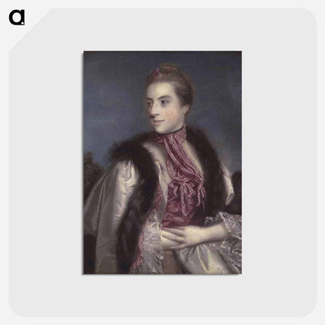 アートポストカード-Elizabeth Drax, Countess of Berkeley - ジョシュア レノルズ Postcard.