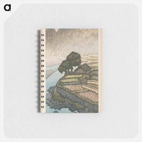アートメモ帳-Farm descent in Shiobara, color woodcut on paper - 川瀬 巴水 Memo.