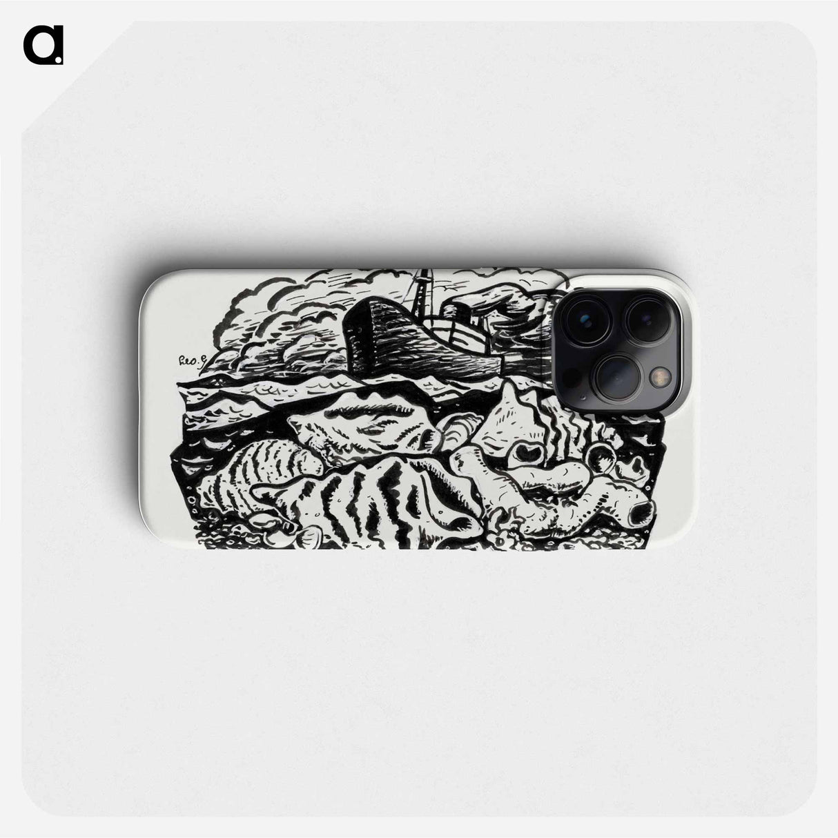 Steamship at sea - Leo Gestell Phone Case.