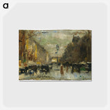 アートポストカード-Boulevard in Paris - レッサー ユリィ Postcard.