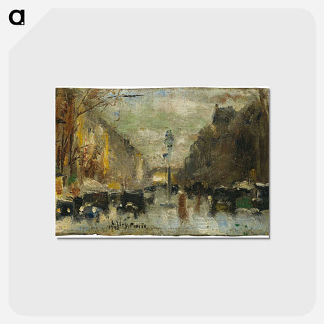 アートポストカード-Boulevard in Paris - レッサー ユリィ Postcard.