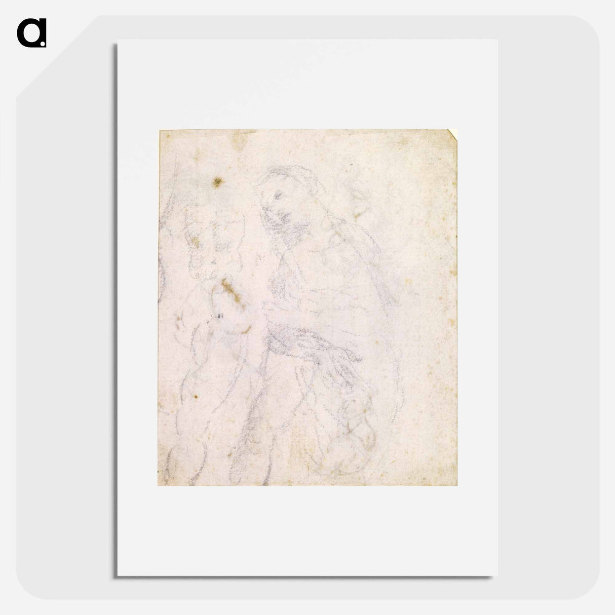 Leonardo da Vinci's Study of a Madonna - レオナルド ダ ヴィンチ Poster.