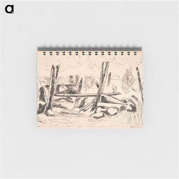 Landscape with Fence Posts and Rocks - マースデン ハートリー Memo.