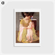 アートポストカード-Mother and Child with a Rose Scarf - メアリー カサット Postcard.