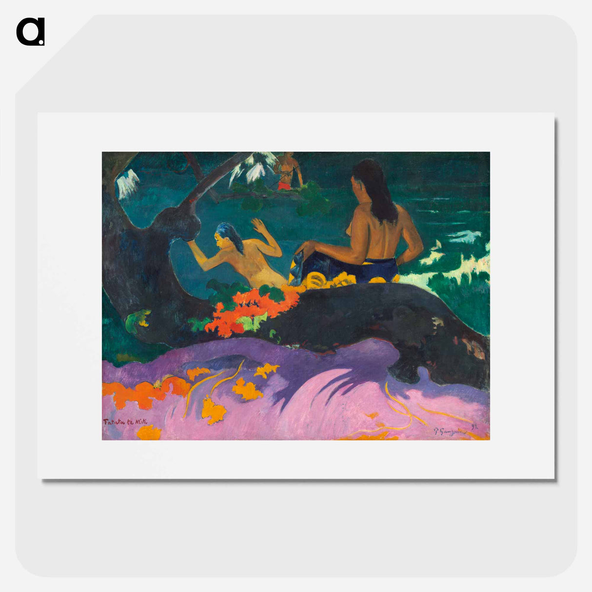 By the Sea - Paul Gauguin Poster.