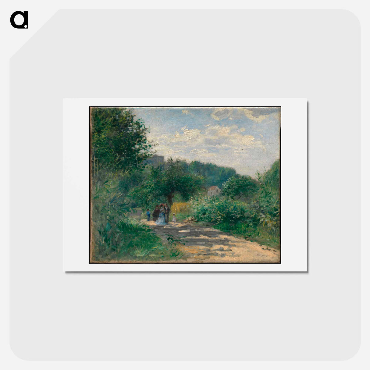 アートポストカード-A Road in Louveciennes - ピエール オーギュスト ルノワール Postcard.