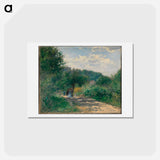 アートポストカード-A Road in Louveciennes - ピエール オーギュスト ルノワール Postcard.