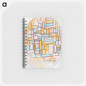 アートメモ帳-Composition with Oval in Color Planes II - ピエト モンドリアン Memo.