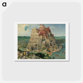 アートポストカード-The Tower of Babel - ピーター ブリューゲル Postcard.