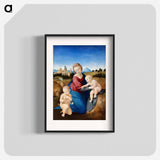 Raphael's Madonna and Child with the Infant Saint John - ラファエロ サンティ Poster.
