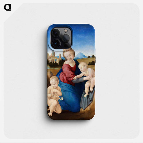 Raphael's Madonna and Child with the Infant Saint John - ラファエロ サンティ Phone Case.