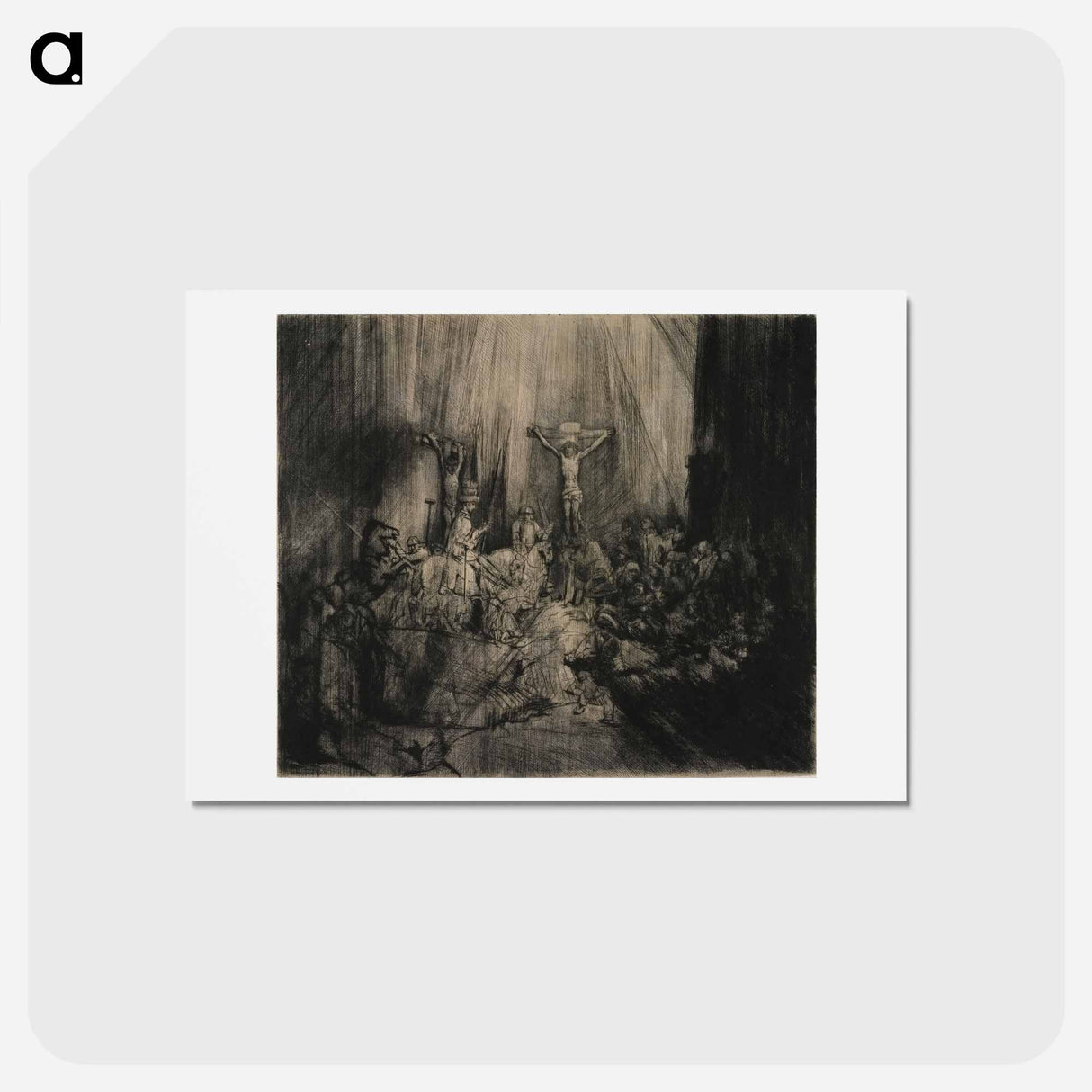 アートポストカード-Rembrandt van Rijn's large oblong plate - レンブラント ファン レイン Postcard.