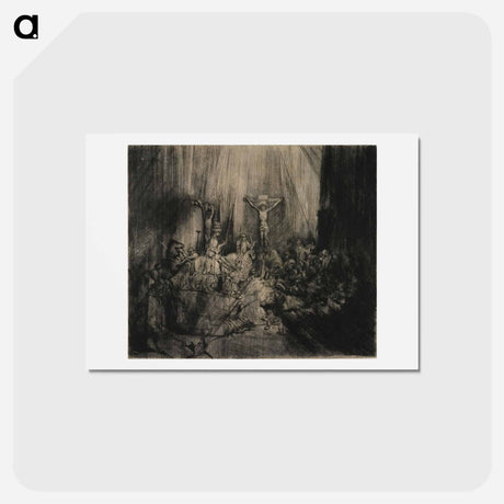 アートポストカード-Rembrandt van Rijn's large oblong plate - レンブラント ファン レイン Postcard.