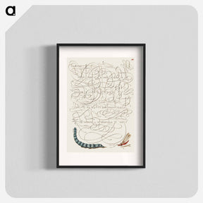 アートポスター-Caterpillar and Insect from Mira Calligraphiae Monumenta
 - 書道のお手本 Poster.