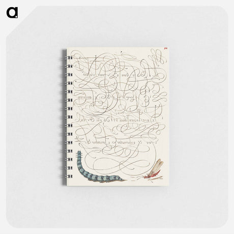 アートメモ帳-Caterpillar and Insect from Mira Calligraphiae Monumenta
 - 書道のお手本 Memo.