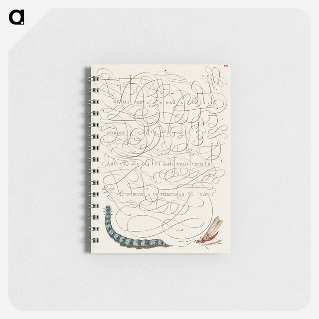 アートメモ帳-Caterpillar and Insect from Mira Calligraphiae Monumenta
 - 書道のお手本 Memo.