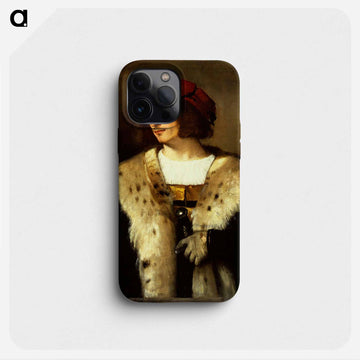 Portrait of a Man in a Red Cap - ティツィアーノ ヴェチェッリオ Phone Case.