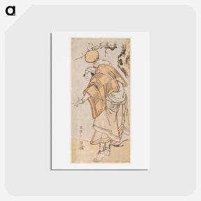 アートポストカード-Kabuki Actor Nakamura Nakazō II as Aramaki Mimishirō Kanetora in Uruō Toshi Meika No Homare - 東洲斎 写楽 Postcard.