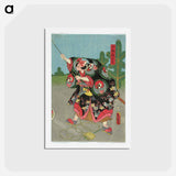 アートポストカード-Actor Nakamura Denzo in Azumakagami Soga no Sewagoto
 - 歌川 国貞 Postcard.