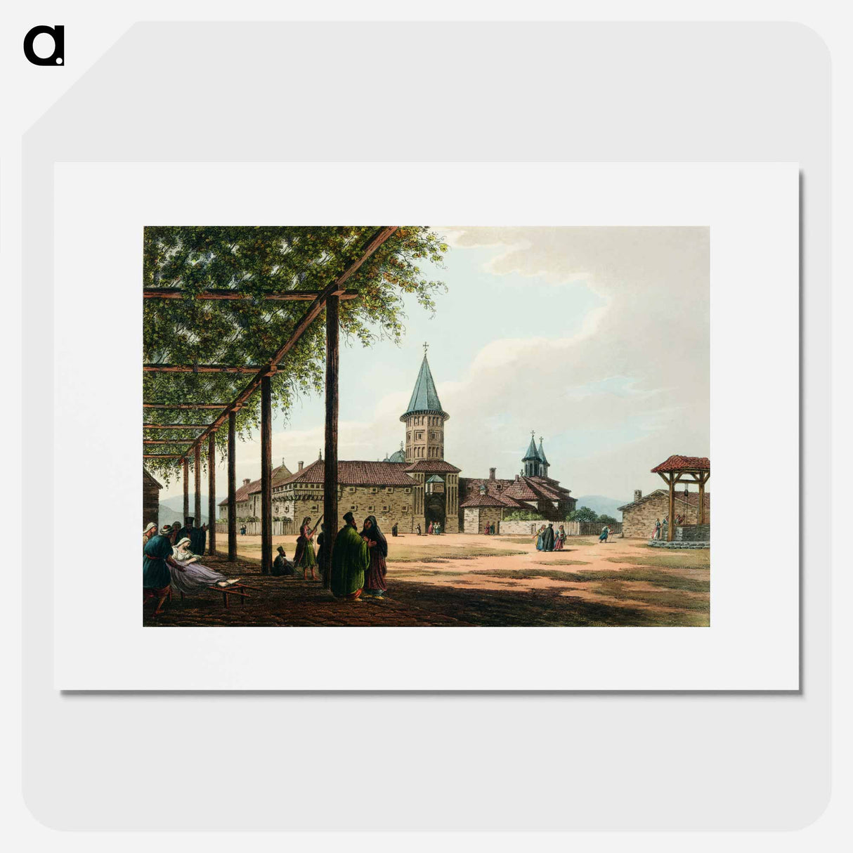 Entrance to the Convent of St. Mary - View of the Ottoman Empire Poster.