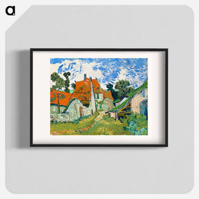 アートポスター-Street in Auvers-sur-Oise - フィンセント ファン ゴッホ Poster.