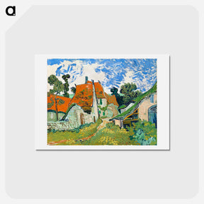 アートポストカード-Street in Auvers-sur-Oise - フィンセント ファン ゴッホ Postcard.