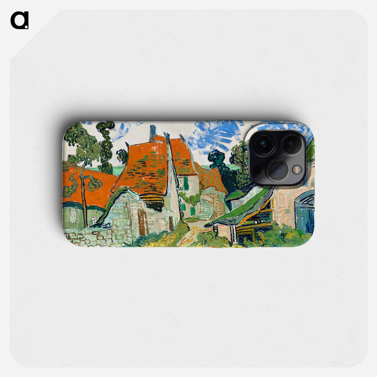 Street in Auvers-sur-Oise - フィンセント ファン ゴッホ Phone Case.