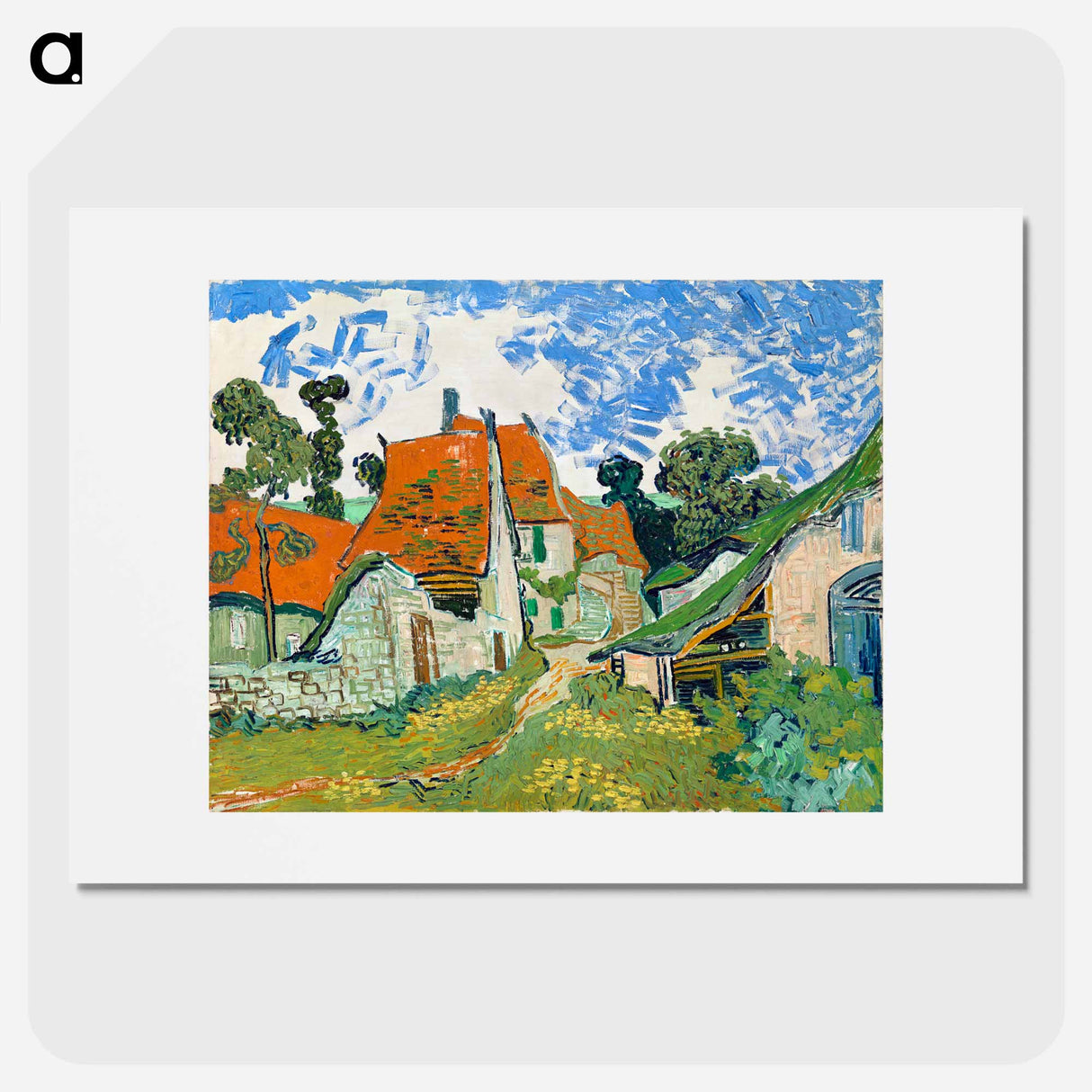 Street in Auvers-sur-Oise - Vincent van Gogh Poster.