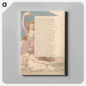 アートパネル-Young's Night Thoughts, Page 92, "When Faith Is Virtue, Reason Makes It So" - ウィリアム ブレイク Canvas.