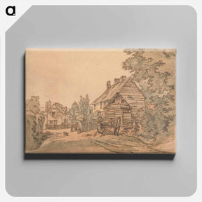 アートパネル-A Street in a Country Village - ウィリアム ヘンリー ハント Canvas.