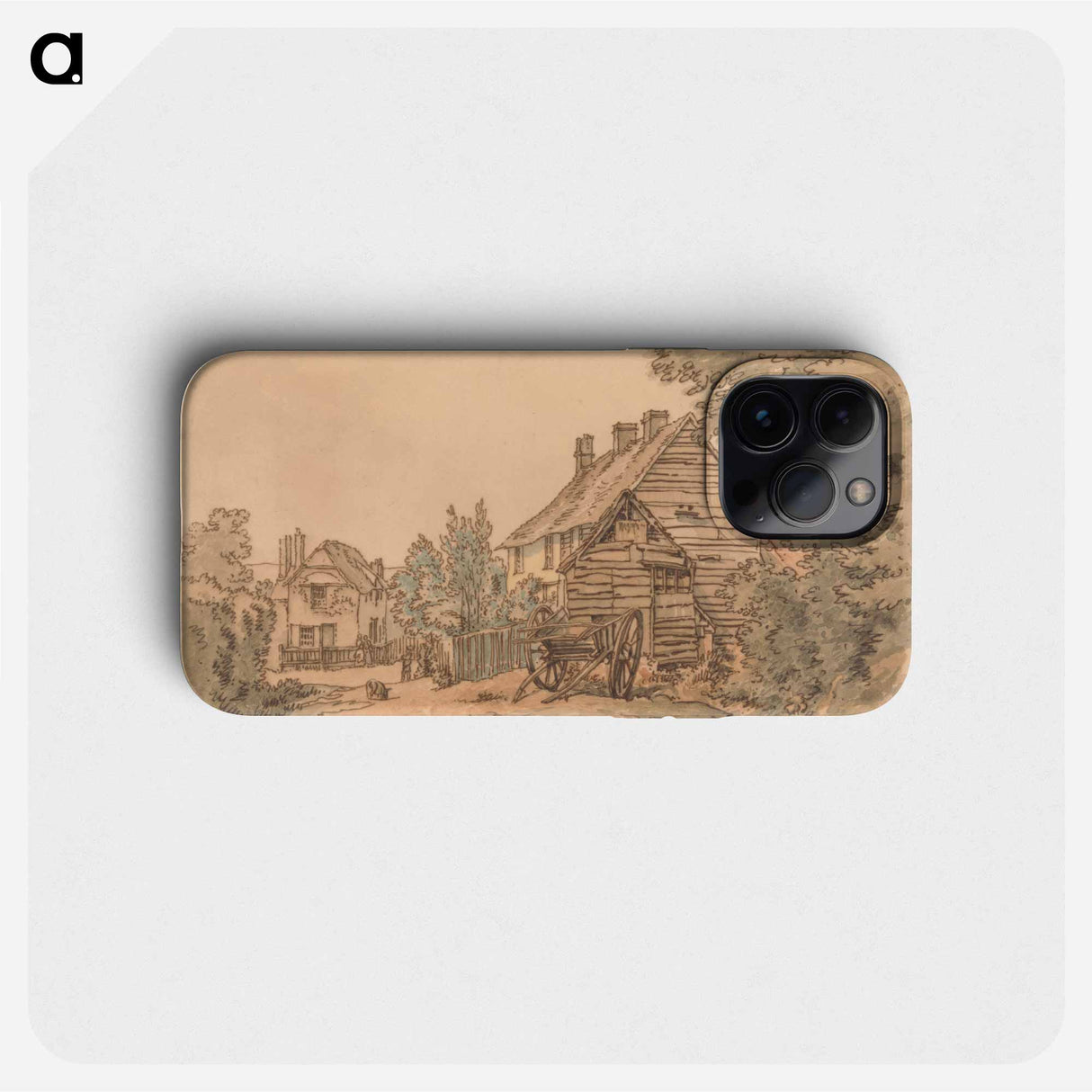 A Street in a Country Village - ウィリアム ヘンリー ハント Phone Case.