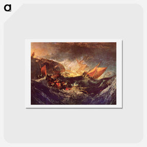 アートポストカード-The Wreck of a Transport Ship - ウィリアム ターナー Postcard.