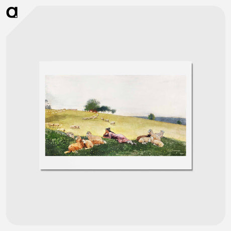 アートポストカード-Shepherdess of Houghton Farm - ウィンスロー ホーマー Postcard.