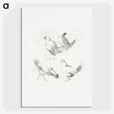 Four chickens - アールト シューマン Poster.