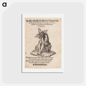 アートポストカード-Title page with Christ as a man of sorrows - アルブレヒト デューラー Postcard.