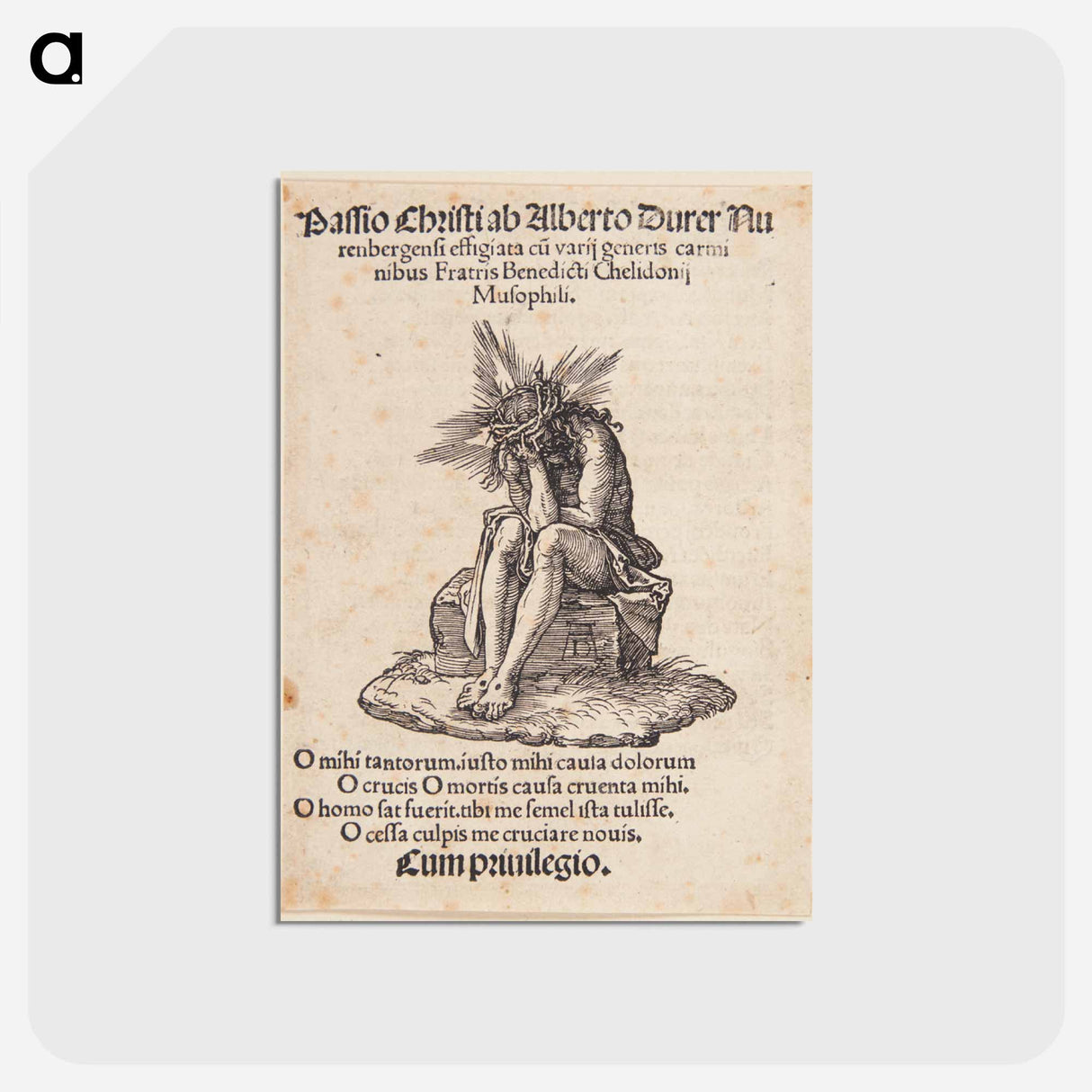 アートポストカード-Title page with Christ as a man of sorrows - アルブレヒト デューラー Postcard.