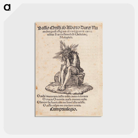 アートポストカード-Title page with Christ as a man of sorrows - アルブレヒト デューラー Postcard.