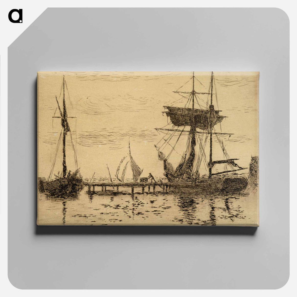 Port - アルフレッド ウィリアム フィンチ Canvas.