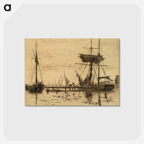 アートポストカード-Port - アルフレッド ウィリアム フィンチ Postcard.
