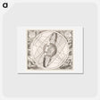 アートポストカード-Hemelkaart van de baan van de zon rond de aarde, volgens Ptolemaeus - アンティーク地図 Postcard.