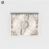 Hemelkaart van de baan van de zon rond de aarde, volgens Ptolemaeus - アンティーク地図 Memo.