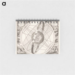 アートメモ帳-Hemelkaart van de baan van de zon rond de aarde, volgens Ptolemaeus - アンティーク地図 Memo.