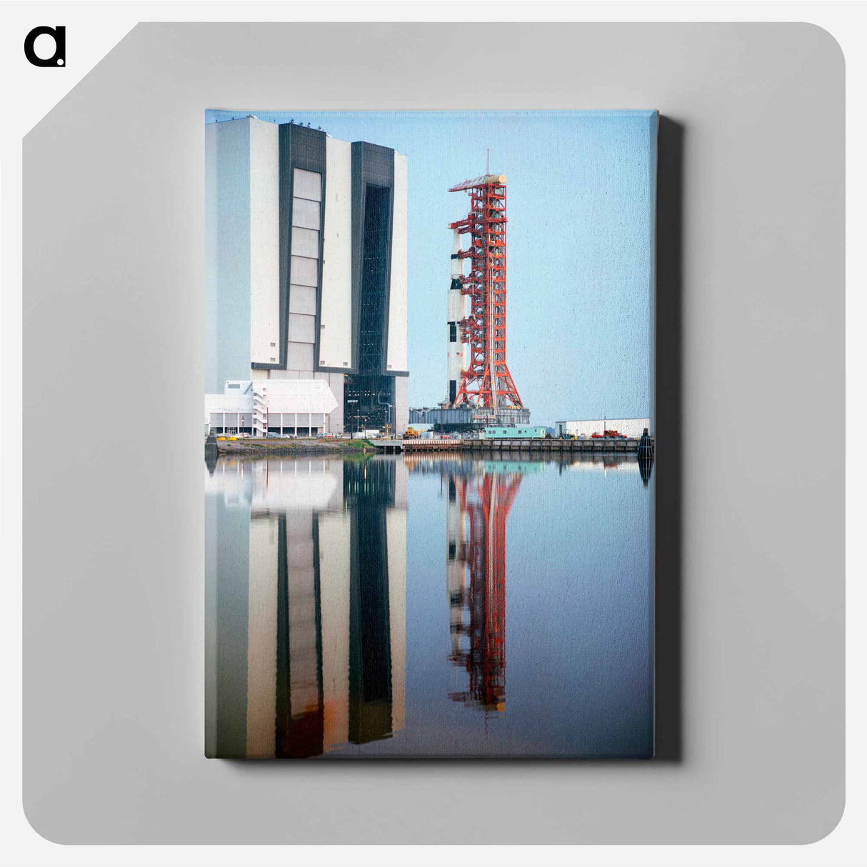 View of Apollo 15 space vehicle leaving VAB to Pad A, Launch Complex 39 - アポロ月面着陸 Canvas.