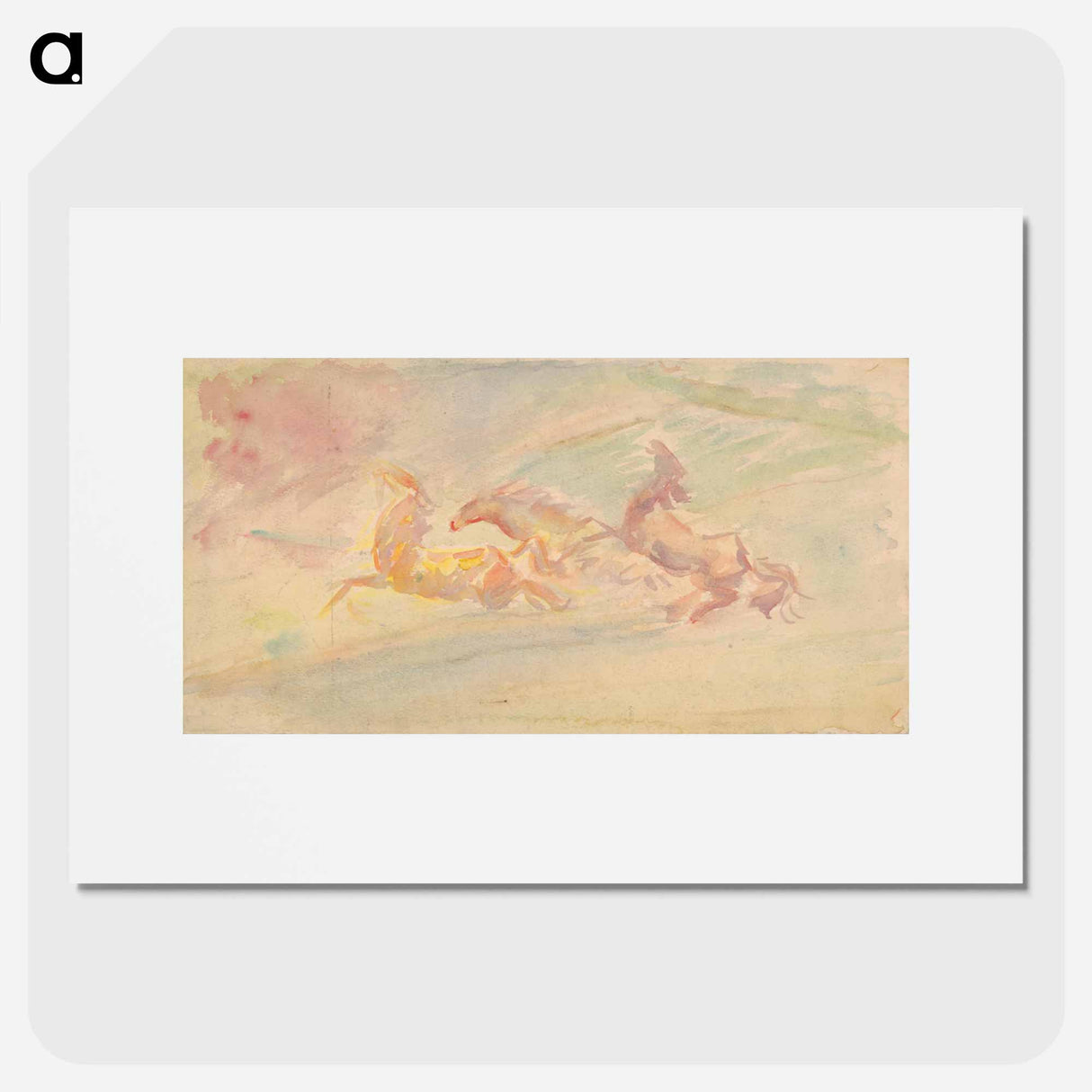 Galloping horses - アーノルド ピーター ワイズ クビンチャン Poster.