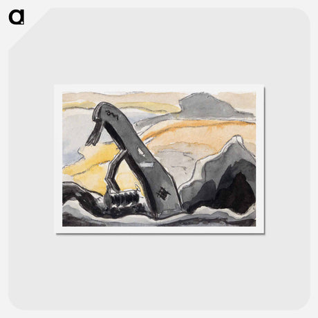 アートポストカード-Steam Shovel–Port Washington - アーサー ダヴ Postcard.