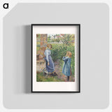 Woman and Child at the Well - Camille Pissarro Poster.