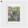 アートポストカード-Woman and Child at the Well - カミーユ ピサロ Postcard.